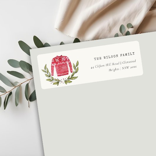 Niedliche Blätter Winter Ugly Sweater Weihnachtsan