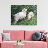 Niedliche Blätter zum Schafessen Leinwand drucksvo (Insitu (Wohnzimmer))