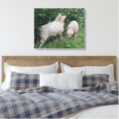 Niedliche Blätter zum Schafessen Leinwand drucksvo (Insitu (Schlafzimmer))