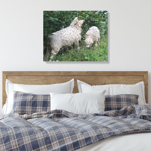 Niedliche Blätter zum Schafessen Leinwand drucksvo (Insitu (Schlafzimmer))