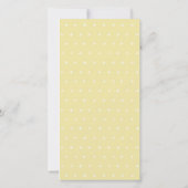 Niedliche Blattfolie Gelbe Kleidung Kinderdusche Dankeskarte (Rückseite)