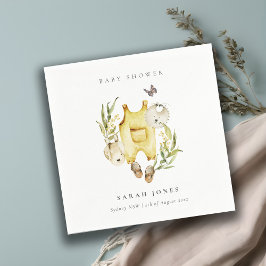 Niedliche Blattfolie Gelbe Kleidung Kinderdusche Serviette