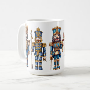 NIEDLICHE BLAU & GOLD CHRISTMAS NUTCRACKER SOLDIER KAFFEETASSE