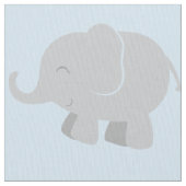 Niedliche Blau- und Graue Elefanten und Herzmuster Stoff (Nahaufnahme)