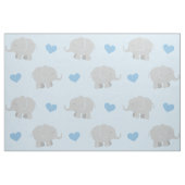 Niedliche Blau- und Graue Elefanten und Herzmuster Stoff (Fat Quarter (45,7 x 55,9 cm))