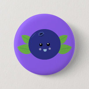 Niedliche Blaubeere Button