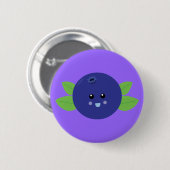 Niedliche Blaubeere Button (Vorne & Hinten)