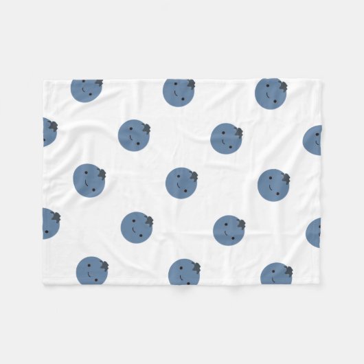 Niedliche Blaubeere Fleecedecke (Vorderseite (Horizontal))