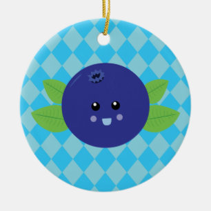 Niedliche Blaubeere Keramikornament