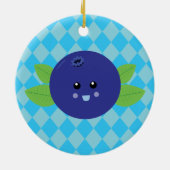 Niedliche Blaubeere Keramikornament (Hinten)