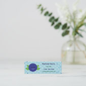 Niedliche Blaubeere Mini Visitenkarte (Stehend Vorderseite)