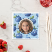 Niedliche Blaubeere nach Kundenwunsch Foto und Nam Serviette (Beispiel)