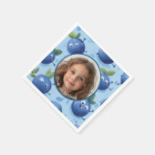 Niedliche Blaubeere nach Kundenwunsch Foto und Nam Serviette (Ecke)