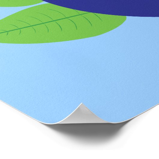 Niedliche Blaubeere Poster (Ecke)