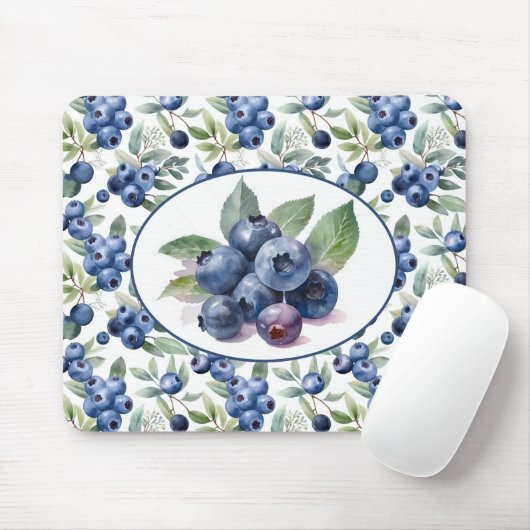 Niedliche Blaubeeren Mousepad (Mit Mouse)