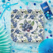 Niedliche Blaubeeren Pappteller (Party)