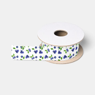 Niedliche Blaubeeren Satinband