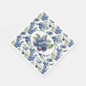 Niedliche Blaubeeren Serviette (Ecke)