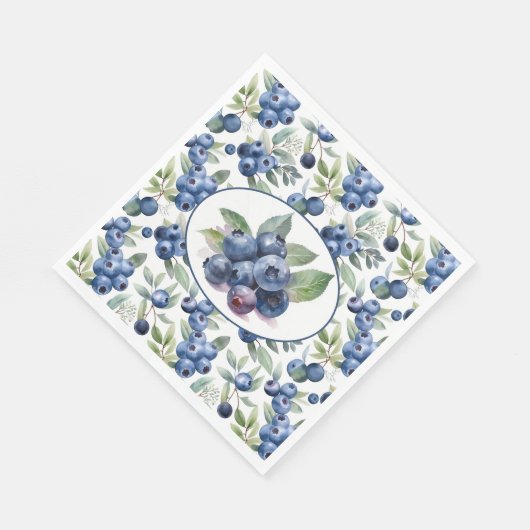 Niedliche Blaubeeren Serviette (Ecke)