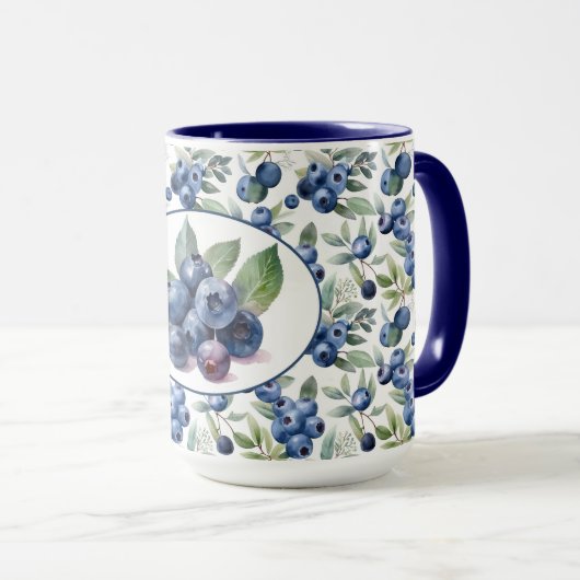 Niedliche Blaubeeren Tasse (VorderseiteRechts)