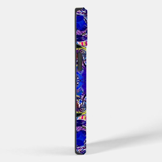 Niedliche blaue abstrakte Elemente werfen Kissen Case-Mate iPhone Hülle (Rückseite / Rechts)