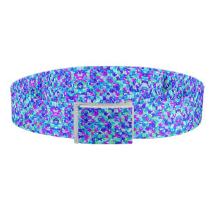 Niedliche blaue Aqua-violette Pinky-Muster Gepäcka Gürtel