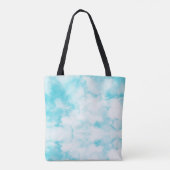 Niedliche blaue Aquarellbäume Weihnachtsbäume Toag Tasche (Rückseite)