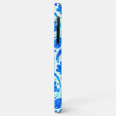 Niedliche blaue Aquarellenmuster Case-Mate iPhone Hülle (Hinten/Links)