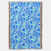 Niedliche blaue Aquarellenmuster Decke (Vorderseite Vertikal)