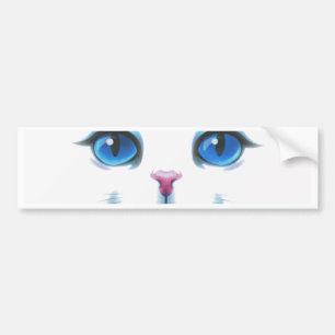 Niedliche blaue Augen der Katze Autoaufkleber