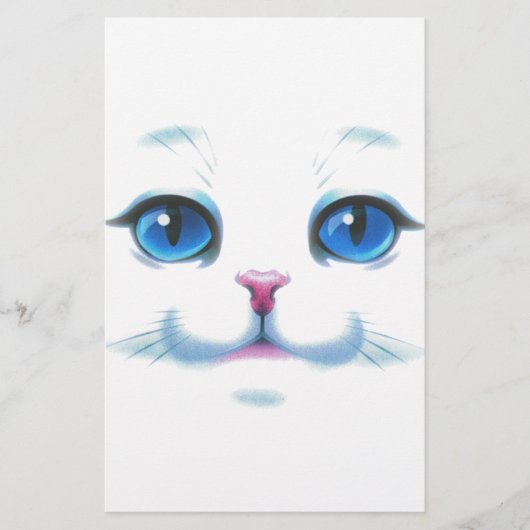 Niedliche blaue Augen der Katze Briefpapier (Vorderseite)