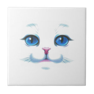 Niedliche blaue Augen der Katze Fliese