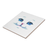 Niedliche blaue Augen der Katze Fliese (Seite)