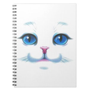 Niedliche blaue Augen der Katze Notizblock