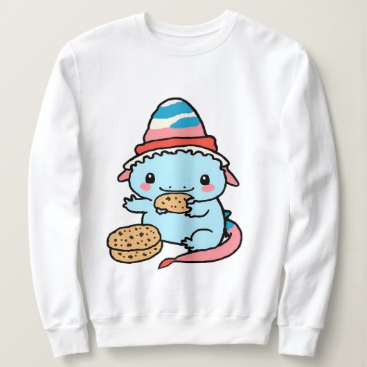 niedliche blaue Axolotmen Weihnachten Sweatshirt (Design vorne)