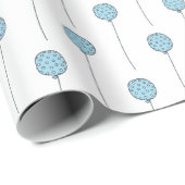 Niedliche blaue Balloons mit Punkt-Muster Geschenkpapier (Rolleneckpunkt)