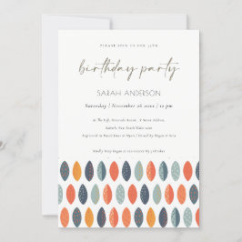 Niedliche blaue Blätter Botanisch jedes Alter Gebu Dankeskarte