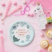 Niedliche blaue Boys unter dem Meereswasser Farbe  Pappteller (Party)