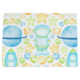 Niedliche blaue Boys Weltraumatstronaut Große Geschenktüte