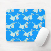 Niedliche blaue Cartoonunicorn-Herde!! mousepad (Mit Mouse)