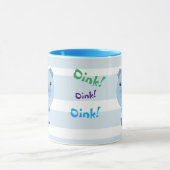 Niedliche blaue Chubby Schwein-Tasse Tasse (Zentrum)