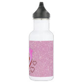 Niedliche Blaue Delphine mit rotem Herzen Trinkflasche (Rechts)