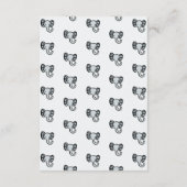 Niedliche blaue Elefantenspielkarte Begleitkarte (Rückseite)