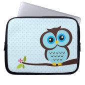 Niedliche blaue Eule Laptopschutzhülle (Vorderseite)