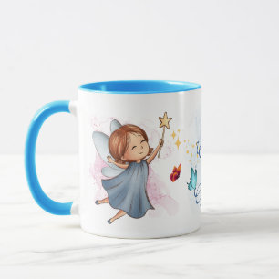 Niedliche blaue Fairy Alle Wünsche sind erfüllt Tasse