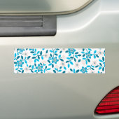 Niedliche, blaue Federblumenmuster Autoaufkleber (Auf Auto)