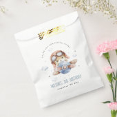 Niedliche blaue Fliege über Teddy Animal Flugzeug Geschenktütchen (Versiegelt)
