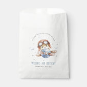 Niedliche blaue Fliege über Teddy Animal Flugzeug Geschenktütchen (Vorderseite)