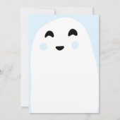 Niedliche blaue Geister Halloween-Babydusche Einladung (Rückseite)