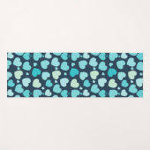 niedliche blaue Herzen Yogamatte (Vorderseite (Horizontal))